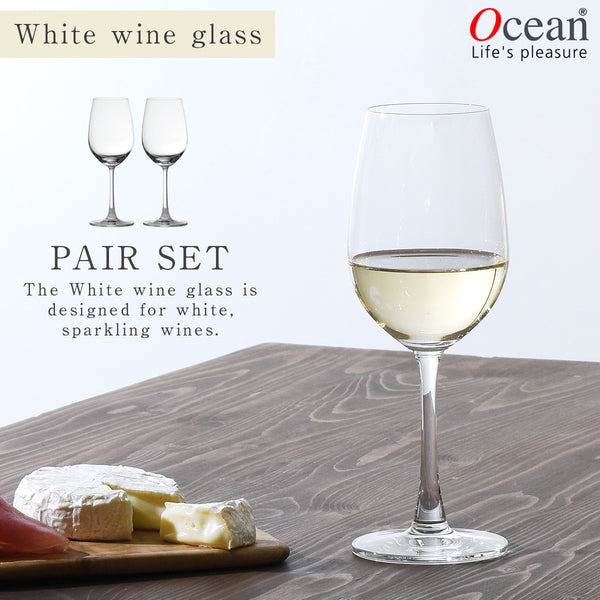 オーシャン マディソン 白ワイングラス 350ml 2個組.|m2