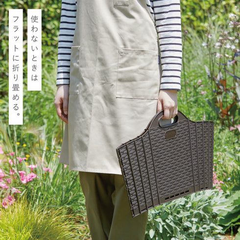 折りたためる ガーデンバスケット 20L.|s4