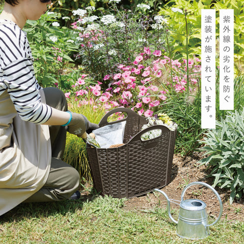 折りたためる ガーデンバスケット 20L.|s5