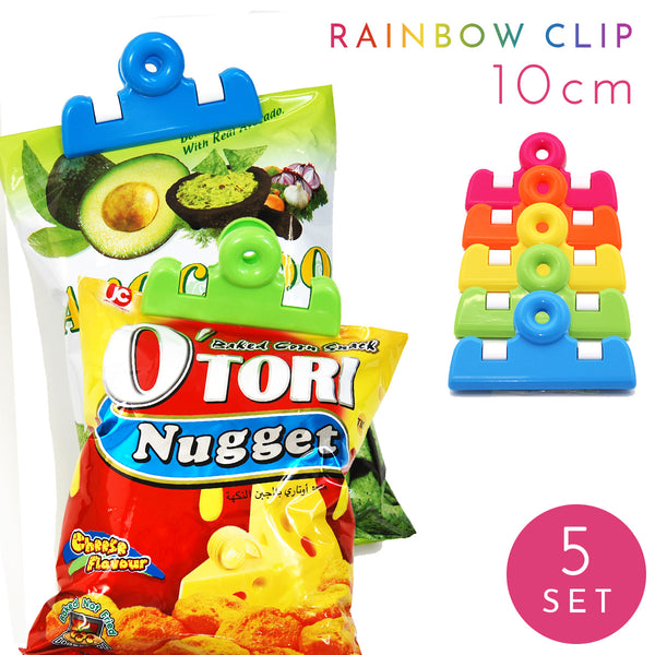 レインボークリップワイド 5個組.|m2