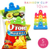 レインボークリップワイド 5個組.|m2
