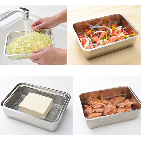 お料理はかどる角バット・角ザルセット 1/2サイズ.|s5