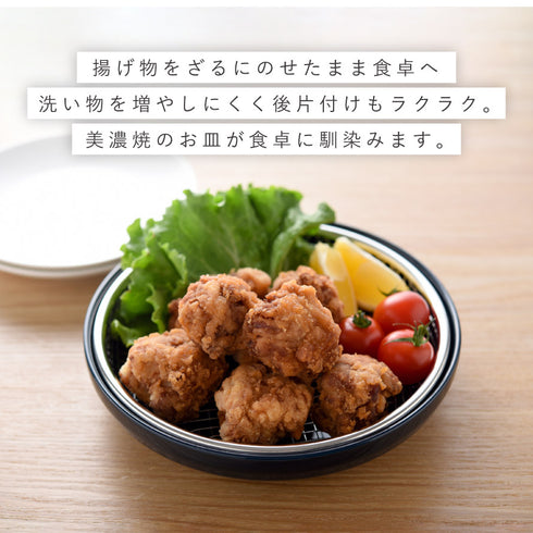 お皿のざる19cmお皿セット(ルリ紺).|s7