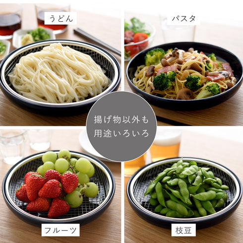 お皿のざる19cmお皿セット(ルリ紺).|s5