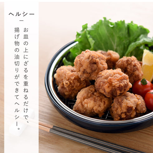 お皿のざる19cmお皿セット(ルリ紺).|s3