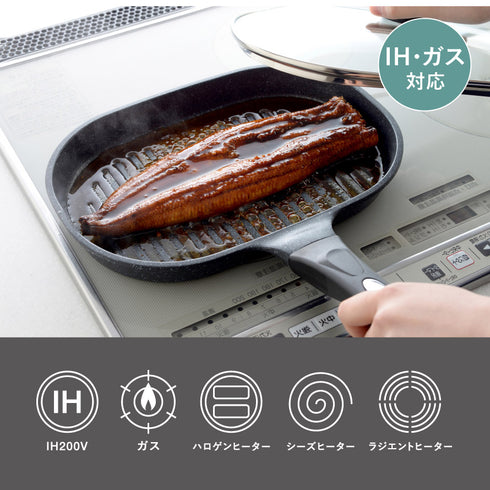 NEW ベルフィーナ グリルパン ガラス蓋付き.|s10