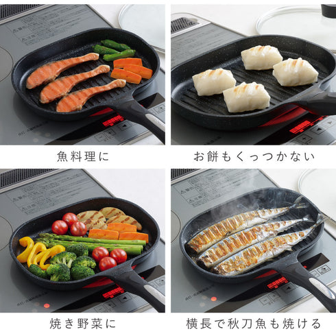 NEW ベルフィーナ グリルパン ガラス蓋付き.|s9