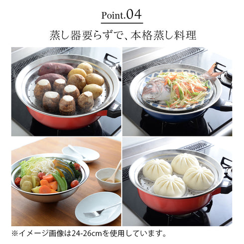 のせるだけで簡単蒸し器 20-22cm.|s6