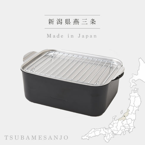 天ぷら鍋角型ワイド アミ・フタ付.|s2