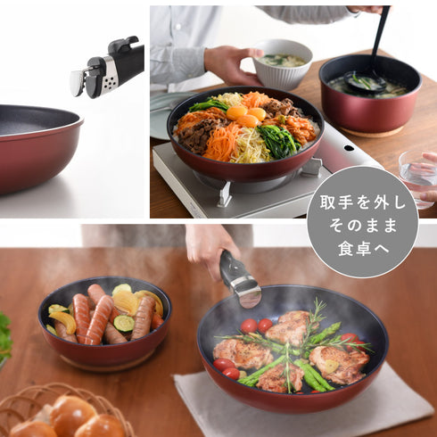 ベルフィーナ 取手が外せる鍋セット.|s3