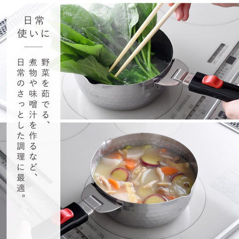 ボウルにもなる取っ手が外せる雪平鍋セット.|s6