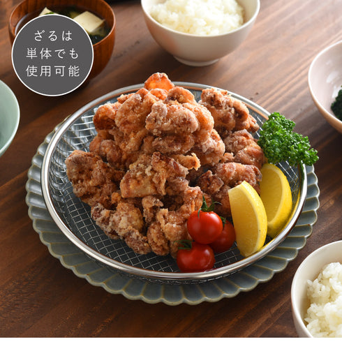 蒸し鍋用スタンド(お皿のざる22cm付).|s7