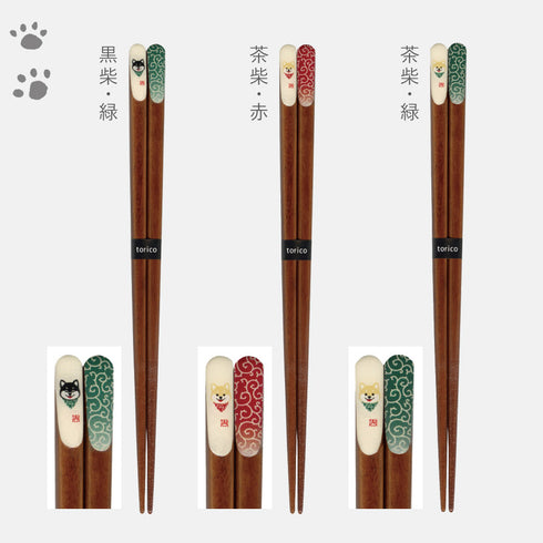 柴犬唐草天削箸.|s9