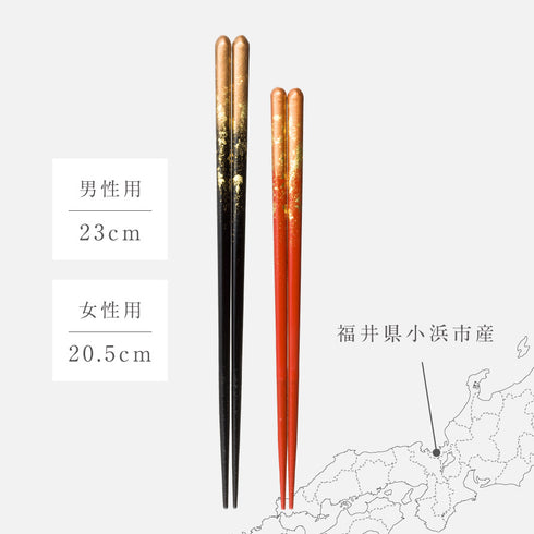 夫婦箸 瑞雲&箸置暁月 2P.|s9