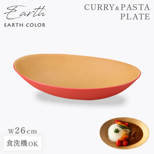 アースカラー 抗菌カレーパスタ皿