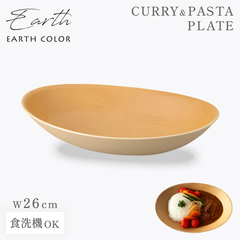 アースカラー 抗菌カレーパスタ皿