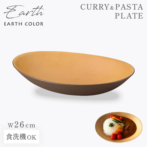 アースカラー 抗菌カレーパスタ皿