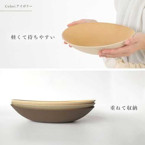 アースカラー 抗菌カレーパスタ皿.|s3