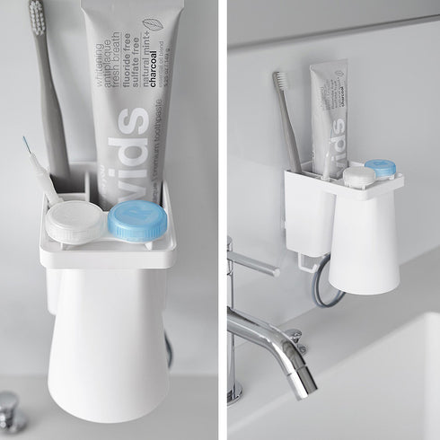 フィルムフック1人用歯ブラシホルダー&マグネットタンブラー タワー.|s10