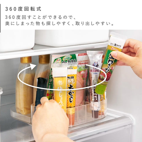 冷蔵庫中回転式仕切り付きトレー スクエア タワー.|s3