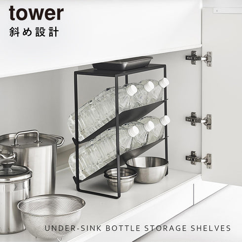 シンク下天板付きボトル&ジャグボトルストッカー タワー.|s1