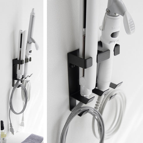 ウォールヘアーアイロンホルダー タワー ダブル 石こうボード壁対応.|s11