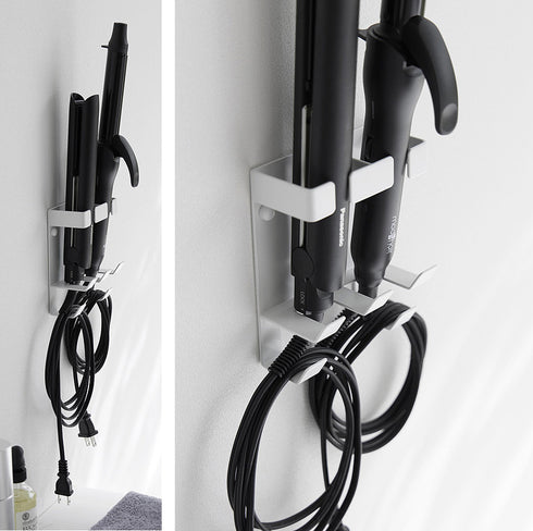 ウォールヘアーアイロンホルダー タワー ダブル 石こうボード壁対応.|s9