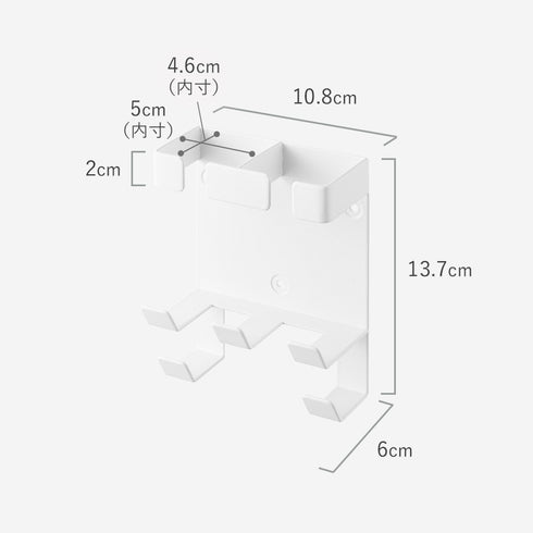 ウォールヘアーアイロンホルダー タワー ダブル 石こうボード壁対応.|s12