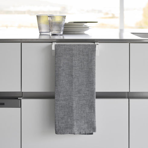 滑り落ち防止キッチンタオルハンガーバー プレート ホワイト.|s8