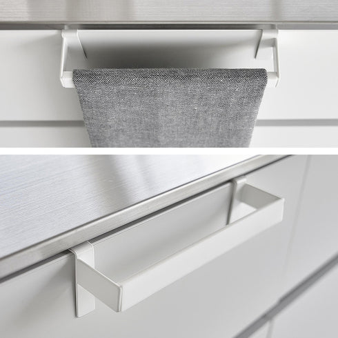 滑り落ち防止キッチンタオルハンガーバー プレート ホワイト.|s7