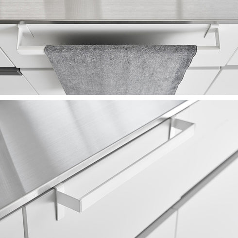 滑り落ち防止キッチンタオルハンガーバー プレート ワイド ホワイト.|s8