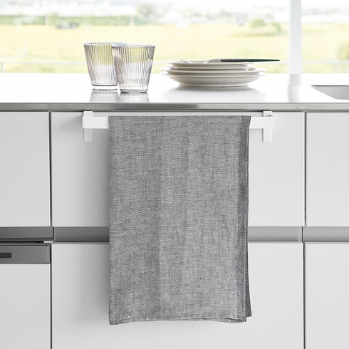 滑り落ち防止キッチンタオルハンガーバー プレート ワイド ホワイト.|s9