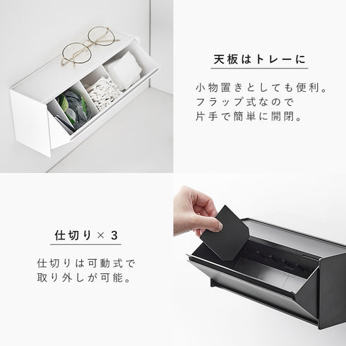 ウォール洗面収納ケース タワー 石こうボード 壁対応.|s7