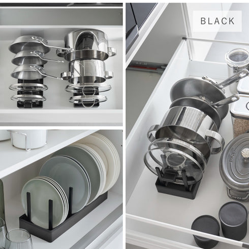 シンク下幅調整鍋蓋&フライパン収納スタンド W40 タワー.|s10