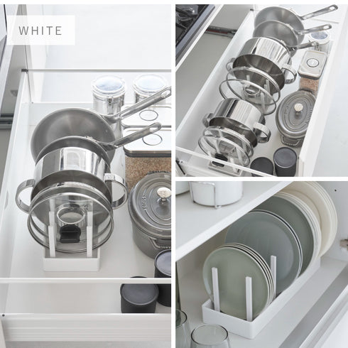 シンク下幅調整鍋蓋&フライパン収納スタンド W40 タワー.|s9