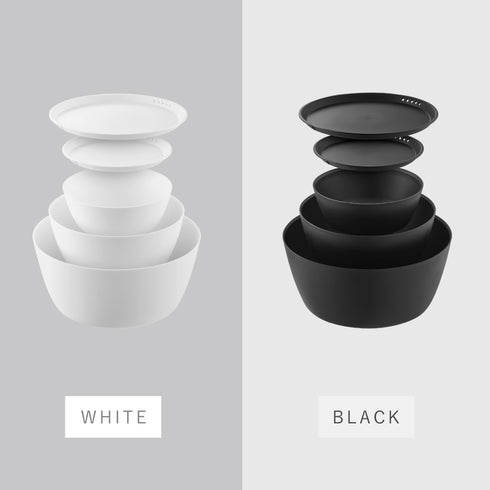 傾けて混ぜやすい調理ボウル 5点セット 電子レンジ対応 タワー.|s16