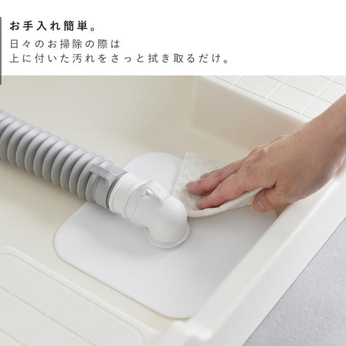 洗濯機排水トラップホコリ防止カバー プレート ホワイト.|s5