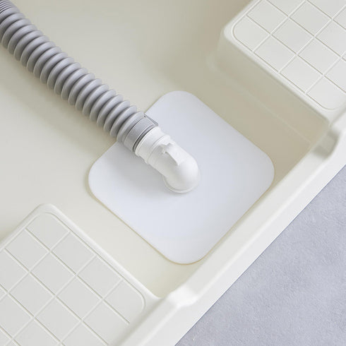 洗濯機排水トラップホコリ防止カバー プレート ホワイト.|s7