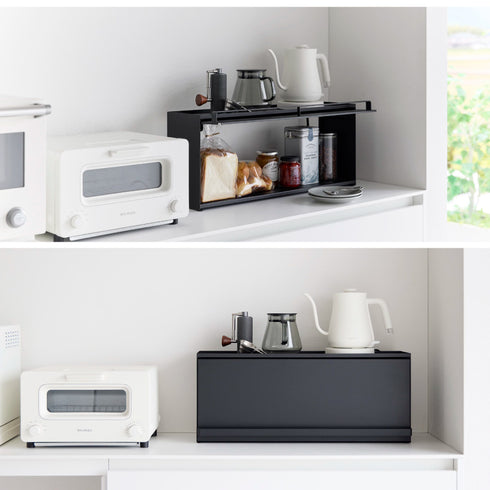 前が開くキッチンカウンター上収納ラック D15 タワー.|s11