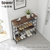 天板付きシューズラック タワー 5段 キャスター付 W90.|s1