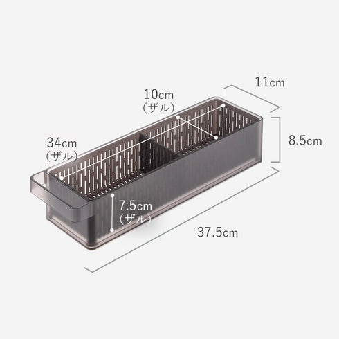 冷蔵庫中ザルボウル タワー 蓋&仕切り付き.|s12