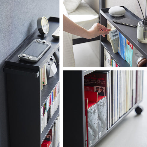 ハンドル付き隠せるコミックラック タワー.|s10