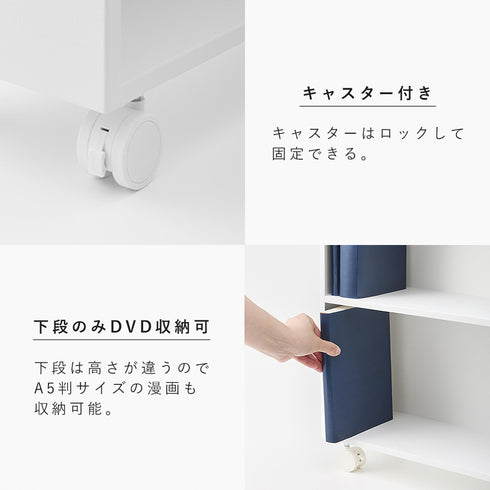 ハンドル付き隠せるコミックラック タワー.|s6