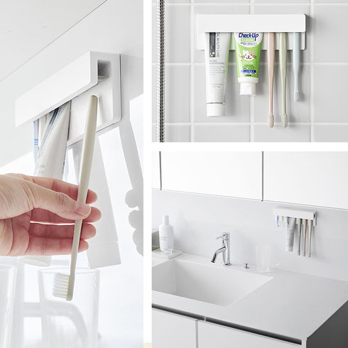 フィルムフック差し込み式歯ブラシ&チューブホルダー タワー W18.|s9