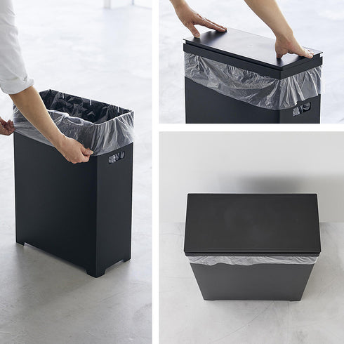 スリム蓋付きゴミ箱 タワー 横開きタイプ.|s11