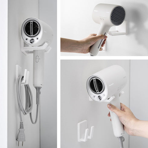 ドライヤー&コードホルダー ミスト 石こうボード壁対応 ホワイト.|s8