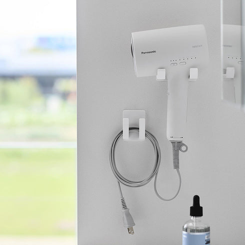 ドライヤー&コードホルダー ミスト 石こうボード壁対応 ホワイト.|s7