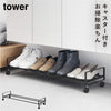 引き出せるキャスター付きシューズラック タワー