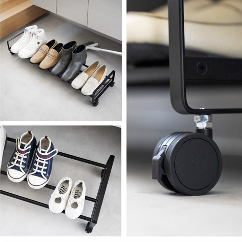 引き出せるキャスター付きシューズラック タワー.|s10
