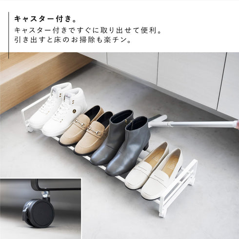 引き出せるキャスター付きシューズラック タワー tower.|s3